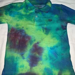 Chaps button up tie dye t-shirt